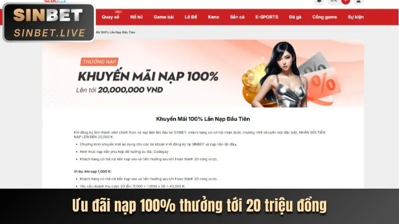 Thưởng nạp tiền lần đầu cho thành viên mới